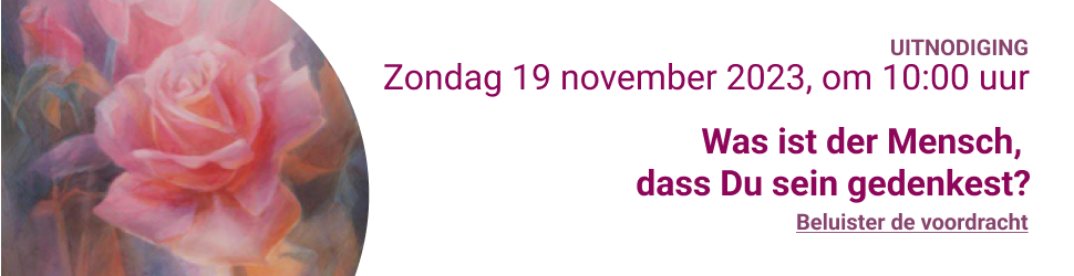Banner voor Voordracht Peter Selg op 19 november 2023